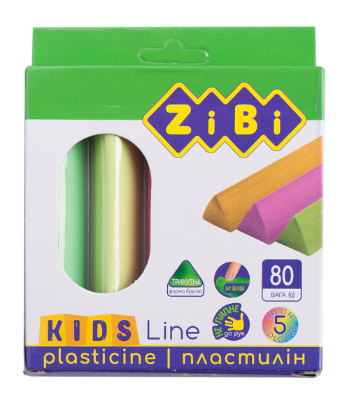 Фото - Пластилін 5 кольорів, неон, 80 г, KIDS Line 62470 Фото - Пластилін 5 кольорів, неон, 80 г, KIDS Line 62470