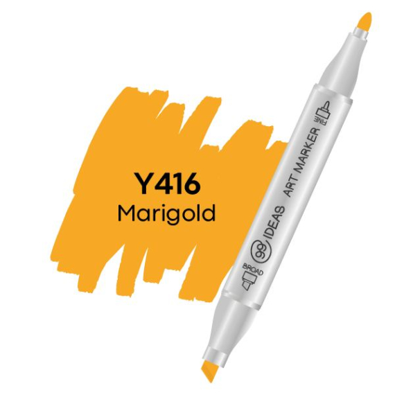 Фото - Скетч-маркер двосторонній Y416 - MARIGOLD 54735 Фото - Скетч-маркер двосторонній Y416 - MARIGOLD 54735