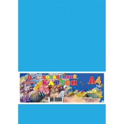 Картон двобічний різнокольор., набір  9арк, А4, в п/п пакеті _КА4409Е