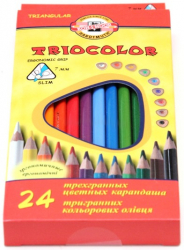 Фото - Олівці кольоровi Triocolor, 24шт. 'KIN'  3134 10356 Фото - Олівці кольоровi Triocolor, 24шт. 'KIN'  3134 10356