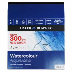 Фото - Склейка Aquafine A4 (22,9*30,5см) 300г/м, 12л, серднее зерно, Daler-Rowney 22740 Фото - Склейка Aquafine A4 (22,9*30,5см) 300г/м, 12л, серднее зерно, Daler-Rowney 22740