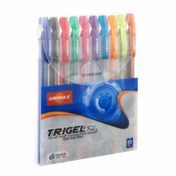 Фото - Ручка гелева Trigel-3, набір 10 кол., асорті 42032 Фото - Ручка гелева Trigel-3, набір 10 кол., асорті 42032