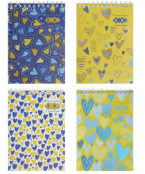 Фото - Блокнот на пружині зверху PATRIOT 'HEARTS', А6, 40 арк., карт. обкл., KIDS Line 61950 Фото - Блокнот на пружині зверху PATRIOT 'HEARTS', А6, 40 арк., карт. обкл., KIDS Line 61950