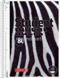Фото - Коледж-блок А4 Premium, кліт., 80 арк., Zebra 45656 Фото - Коледж-блок А4 Premium, кліт., 80 арк., Zebra 45656