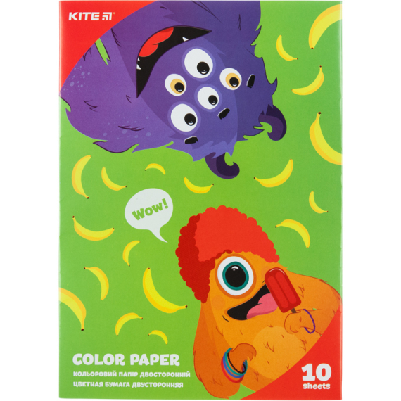 Фото - Папір кольор. двостор. (10арк/10кол), А5 Kite Jolliers 60181 Фото - Папір кольор. двостор. (10арк/10кол), А5 Kite Jolliers 60181