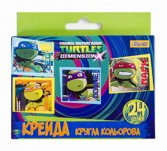 Фото - Мел цветной круглый 24 шт'Ninja Turtles' 38346 Фото - Мел цветной круглый 24 шт'Ninja Turtles' 38346