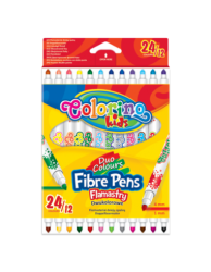 Фото - Фломастери 2-кольоровіі 12шт/24 кол.COLORINO 56691 Фото - Фломастери 2-кольоровіі 12шт/24 кол.COLORINO 56691