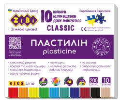 Фото - Пластилін CLASSIC 10 кольорів, 200г, KIDS Line 62379 Фото - Пластилін CLASSIC 10 кольорів, 200г, KIDS Line 62379