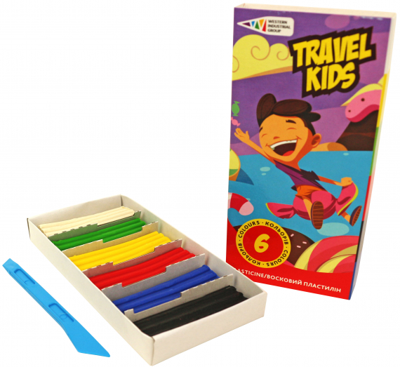 Фото - Пластилін восковий, 6 кол. 72 г. Travel Kids 52407 Фото - Пластилін восковий, 6 кол. 72 г. Travel Kids 52407