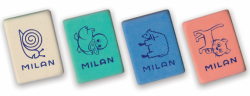 Фото - Гумка прямокут 'TM MILAN' 3,1*2,3*0,9см, mix (уп.45)CMM445 8329 Фото - Гумка прямокут 'TM MILAN' 3,1*2,3*0,9см, mix (уп.45)CMM445 8329