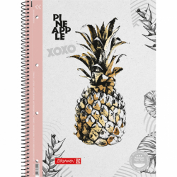 Коледж-блок А4 Premium, лінія, 80 арк., Pineapple біл.-рож.