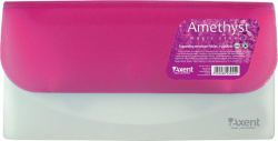 Фото - Папка-конверт на 4 відд. Amethyst бузкова 259х131мм Axent 1419-13-A 8394