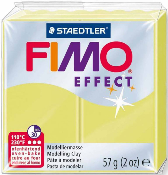 Фото - Пластика Effect, Жовта напівпрозора, 57г, Fimo 48046 Фото - Пластика Effect, Жовта напівпрозора, 57г, Fimo 48046