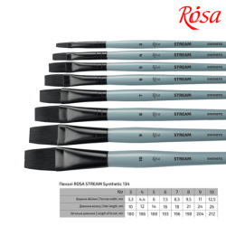 Фото - Синтетика плоска, STREAM 134, № 3, к.р. пензель ROSA 52345 Фото - Синтетика плоска, STREAM 134, № 3, к.р. пензель ROSA 52345