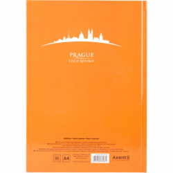 Книга записна А4 Maps Prague, 96арк., кліт., персиковий