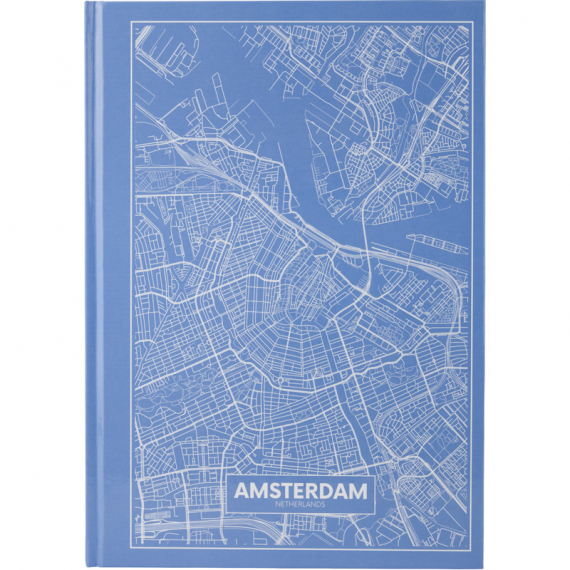 Фото - Книга записна А4 Maps Amsterdam, 96арк., кліт., блакитний 47095 Фото - Книга записна А4 Maps Amsterdam, 96арк., кліт., блакитний 47095