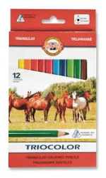 Фото - Олівці кольорові Triocolor Jumbo 'Horses', 12 кол. 10350 Фото - Олівці кольорові Triocolor Jumbo 'Horses', 12 кол. 10350