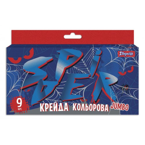 Фото - Крейда кольорова 1Вересня JUMBO, 9 шт. 'Spider' 62140 Фото - Крейда кольорова 1Вересня JUMBO, 9 шт. 'Spider' 62140