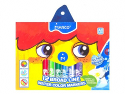 Фото - Фломастери 12 кол. Super Washable Jumbo, Marco (уп.12/48) 35393 Фото - Фломастери 12 кол. Super Washable Jumbo, Marco (уп.12/48) 35393
