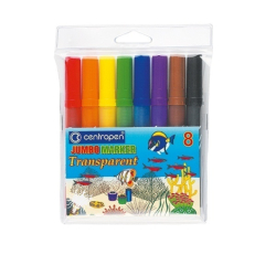 Фломастери 8580 JUMBO TRANSPARENT, набір 8 шт.