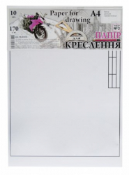 Папір для креслення А4 РАМКА №2_10 аркушів (170г/м2) шкільн. гориз. ПК4410ГЕ