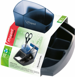 Фото - Підставка для офісного приладдя ESSENTIALS GREEN Compact, чорний з синім 33352