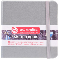 Фото - Блокнот для графіки Talens Art Creation 140г/м2, 12*12см, 80л., Shiny Silver, Royal Talens 60717 Фото - Блокнот для графіки Talens Art Creation 140г/м2, 12*12см, 80л., Shiny Silver, Royal Talens 60717