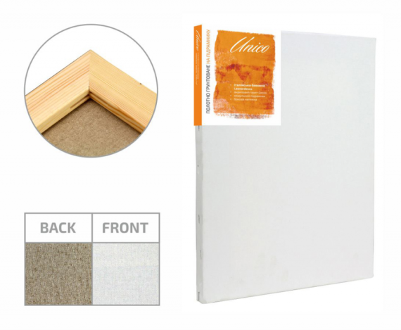 Фото - Підрамник, 20*20 см, модуль №00, середнє зерно, акрил, італійська бавовна, Unico Light 38236