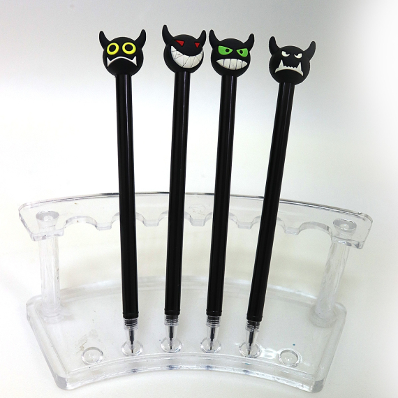 Фото - Ручка дитяча з іграшкою 'Angry cats' гелева, синя, mix, 12шт 54433 Фото - Ручка дитяча з іграшкою 'Angry cats' гелева, синя, mix, 12шт 54433