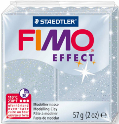 Фото - Пластика Effect, Срібна з блискітками, 57г, Fimo 47239 Фото - Пластика Effect, Срібна з блискітками, 57г, Fimo 47239