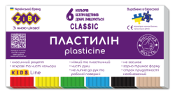 Фото - Пластилін CLASSIC 6 кольорів, 120г, KIDS Line 62377 Фото - Пластилін CLASSIC 6 кольорів, 120г, KIDS Line 62377