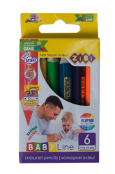 Кольорові олівці  mini JUMBO, 6 кольорів