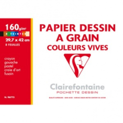 Папка для пастели Etival Color А3(29,7х42см), 160г/м2, 8л., теплые цвета, Clairefontaine