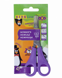 Ножиці дитячі 132мм з лінійкою, фіолетовий (уп.12/ящ.240)