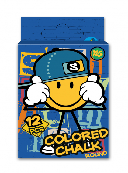 Фото - Крейда кольорова, кругла, 12 шт 'Smiley World' 39852 Фото - Крейда кольорова, кругла, 12 шт 'Smiley World' 39852