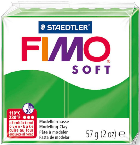 Фото - Пластика Soft, Тропічна зелена, 57г, Fimo 48059 Фото - Пластика Soft, Тропічна зелена, 57г, Fimo 48059