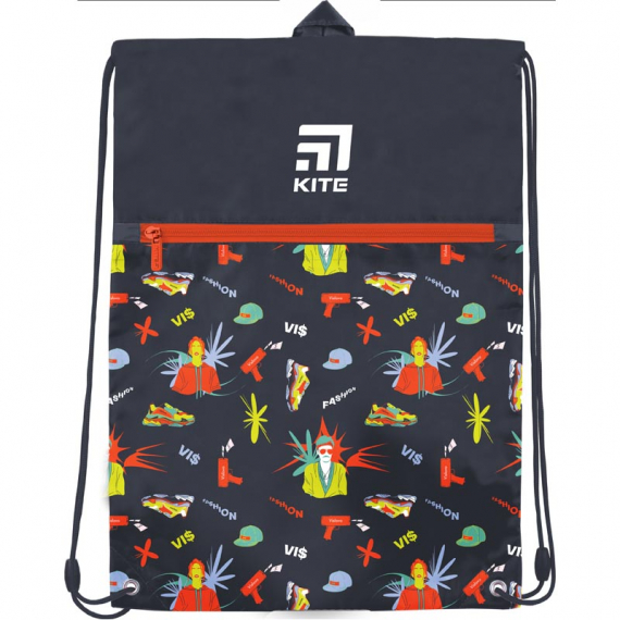 Фото - Сумка для взуття з кишенею Kite Education 601L-2 VIS 46625 Фото - Сумка для взуття з кишенею Kite Education 601L-2 VIS 46625