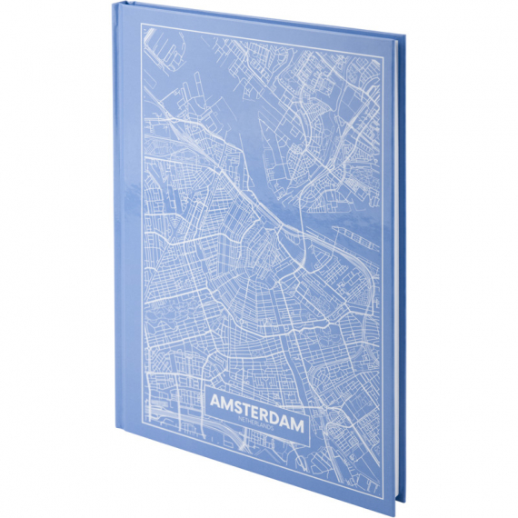 Фото - Книга записна А4 Maps Amsterdam, 96арк., кліт., блакитний 47095 Фото - Книга записна А4 Maps Amsterdam, 96арк., кліт., блакитний 47095