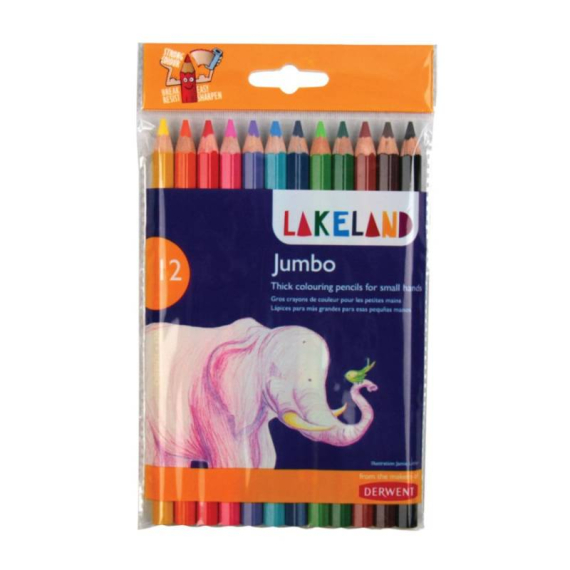 Фото - Набір кольорових олівців Jumbo Coloured Lakeland, 12 кол., в блістері, Derwent 54393 Фото - Набір кольорових олівців Jumbo Coloured Lakeland, 12 кол., в блістері, Derwent 54393
