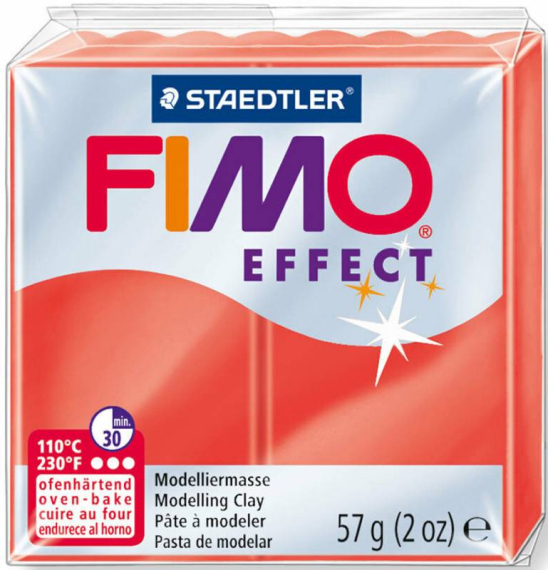 Фото - Пластика Effect, Червона напівпрозора, 57г, Fimo 48048 Фото - Пластика Effect, Червона напівпрозора, 57г, Fimo 48048