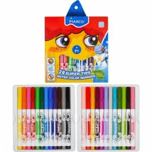 Фото - Фломастери 24 кол. Super Washable, Marco (уп.6/24) 35392 Фото - Фломастери 24 кол. Super Washable, Marco (уп.6/24) 35392