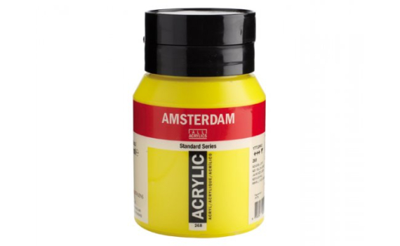 Фото - Фарба акрилова AMSTERDAM, (268) AZO Жовтий світлий, 500 мл, Royal Talens 52026 Фото - Фарба акрилова AMSTERDAM, (268) AZO Жовтий світлий, 500 мл, Royal Talens 52026