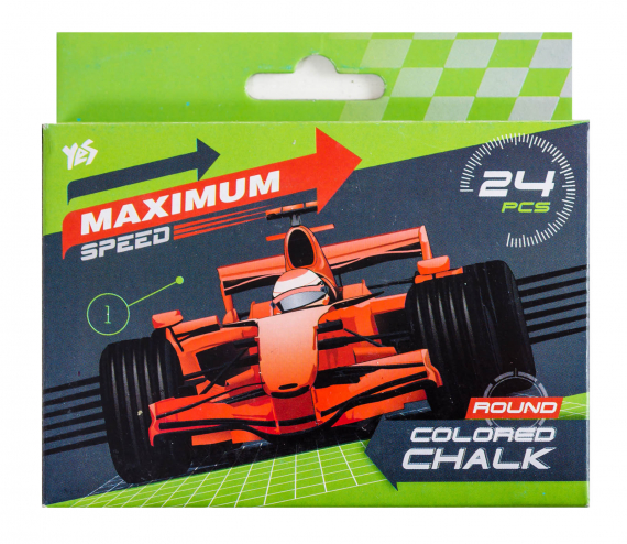 Фото - Крейда кольорова кругла 24 шт. 'Maximum speed' (уп.12) 38348 Фото - Крейда кольорова кругла 24 шт. 'Maximum speed' (уп.12) 38348