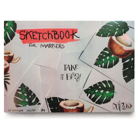 Фото - Скетчбук для маркерів А4 (21х29,7 см) 250 г/м.кв. 25 аркушів «Трек» 52434