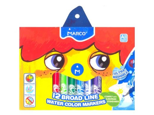 Фото - Фломастери 12 кол. Super Washable Jumbo, Marco (уп.12/48) 35393 Фото - Фломастери 12 кол. Super Washable Jumbo, Marco (уп.12/48) 35393