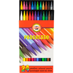 Олівці кольорові бездревесні PROGRESSO, 24 шт.