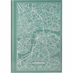 Фото - Книга записна А4 Maps London, 96арк., кліт., бірюзовий 47096 Фото - Книга записна А4 Maps London, 96арк., кліт., бірюзовий 47096