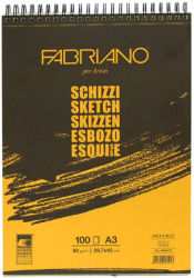 Фото - Альбом для ескізів на спіралі Schizzi Sketch А4 (21х29,7см), 90г/м2, 120л., Fabriano горизон.спіраль 52880 Фото - Альбом для ескізів на спіралі Schizzi Sketch А4 (21х29,7см), 90г/м2, 120л., Fabriano горизон.спіраль 52880