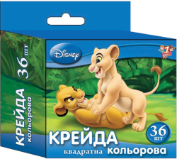 Фото - Крейда кольорова 36 шт., квадратна 17683