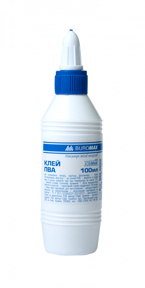 Фото - Клей ПВА 100 мл, JOBMAX , ковпачок-дозатор 51791 Фото - Клей ПВА 100 мл, JOBMAX , ковпачок-дозатор 51791